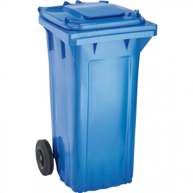 POUBELLE A DECHETS DE 120 LITRES - BLEUE