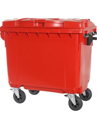 POUBELLE A DECHETS DE 660 LITRES-ROUGE