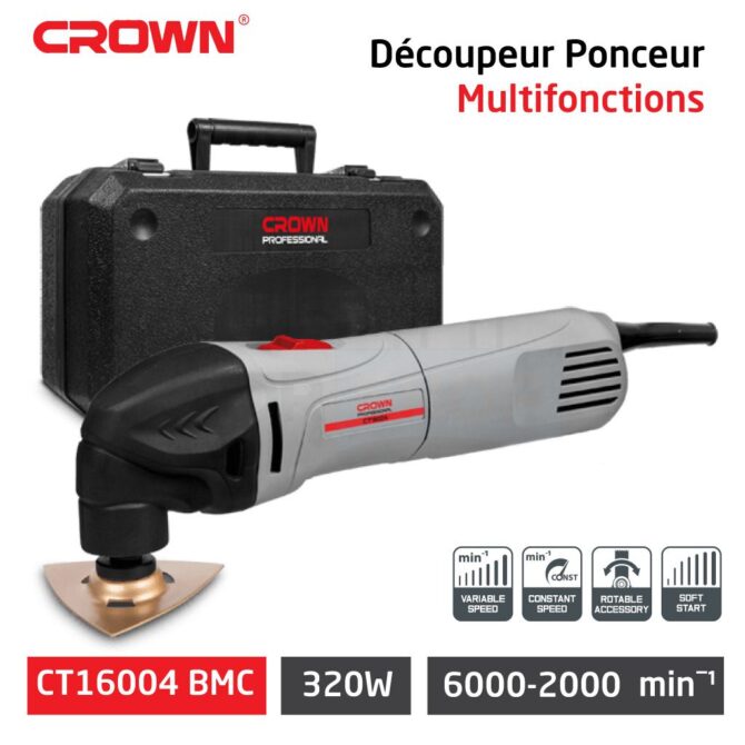 MULTI FONCTION 320W 220V 6000-20000T/MIN LIV A ACC CROWN REF CT16004