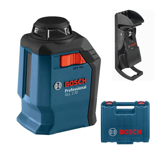 NIVEAU LASER COUVERTURE 360 BOSCH PRO GLL 2-20 + ACCESSOIRES FIXATION – Image 2