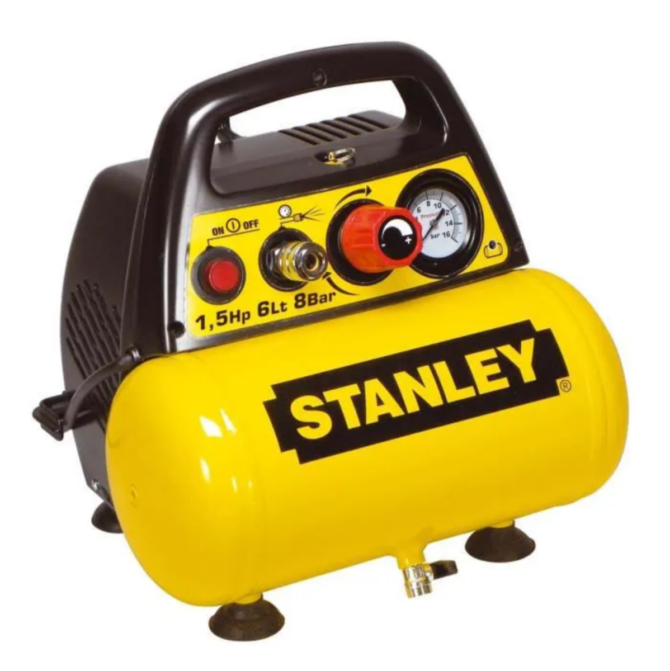 COMPRESSEUR STANLY 6L MONOPHASE 230V-50HZ 1.5CV 180L/MIN 8BARS REF DN200/8/6