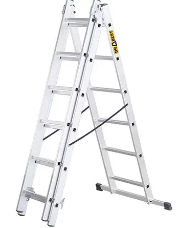 Echelle En Aluminium 3Pls 6 Échelons 1.60X3.71M