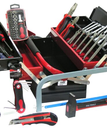 COMPOSITION D'OUTILLAGE 75PCS:BOITE METALIQUE5CASES ELG TOOLS