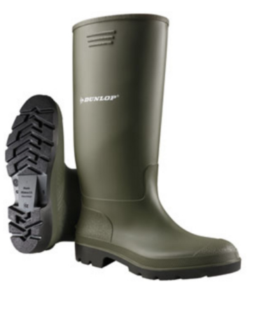 BOTTE DE CHANTIER DUNLOP EN PVC VERT 40 A45 S/C