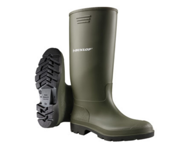BOTTE DE CHANTIER DUNLOP EN PVC VERT 40 A45 S/C