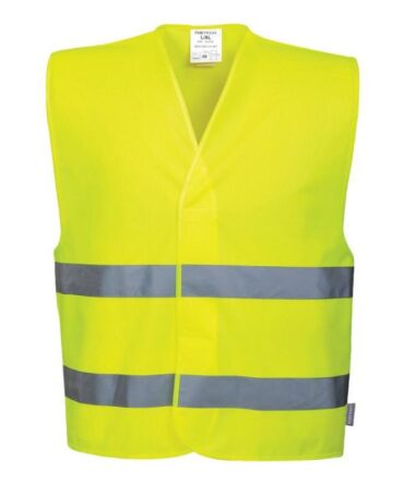 GILET DE SIGNALISATION FLUORESCENT JAUNE